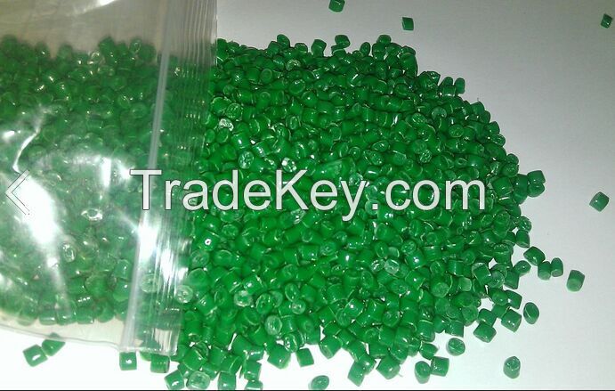 Recycled HDPE Green Granules