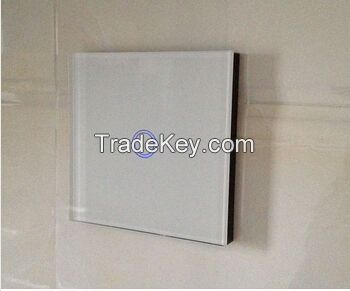 1Gang 1Way Touch Pad Switch, Nice glass panel design wall switch with L