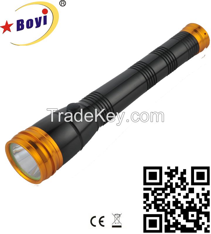 high power aluminium rechargeable 3W  led torch flashlight