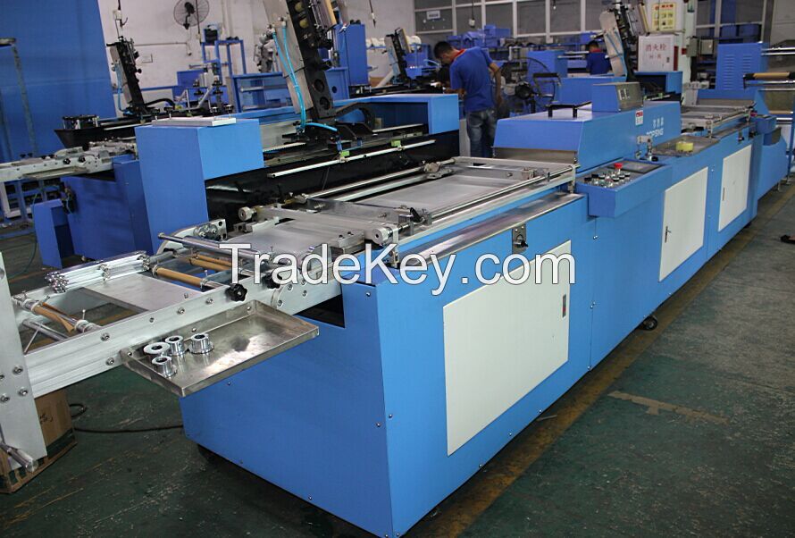 Content label/cotton tapes automatic screen printing machine with PLC control