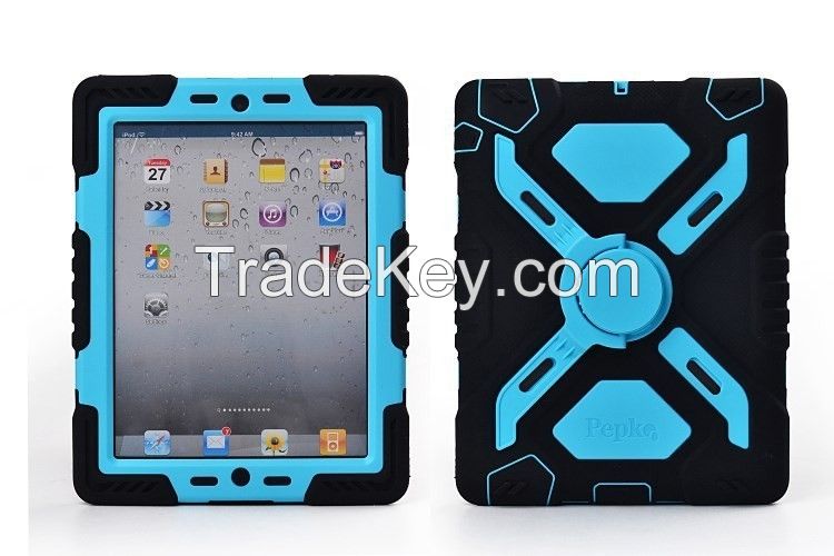 Pepkoo Spider Extreme Military Heavy Duty Waterproof Dust/Shock Proof with stand Hang cover Case For iPad 2 3 4 air 2