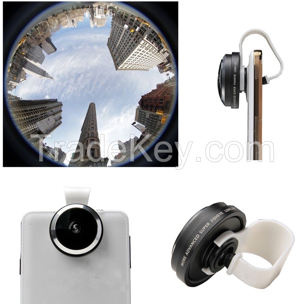 New Universal Super Fisheye Circle Clip Fish eye Camera Lens 235 Degree for iPone/Samsung/HTC/LG/Nokia/Xiaomi Super Fisheye lens