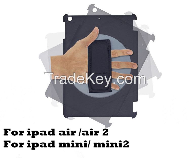 For iPad air handheld rotation case, best quality case for ipad 5