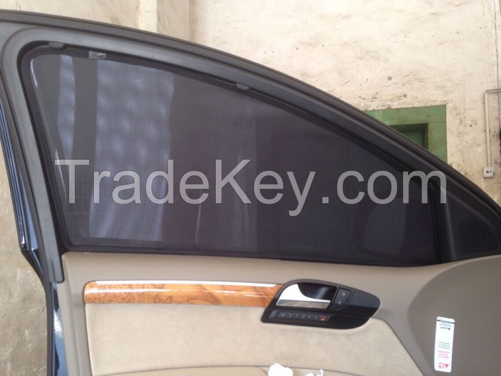 Magnetic mesh car sunshade