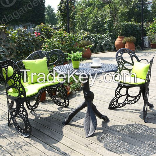 Bistro table &amp;amp;amp; chair in butterfly design made of aluminum