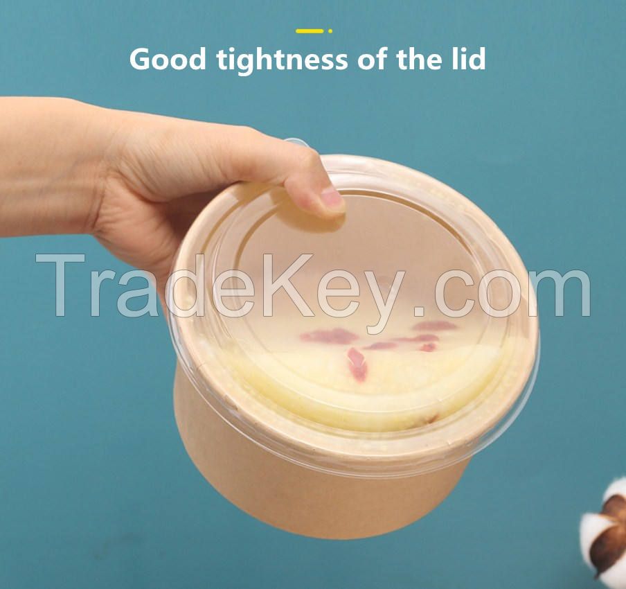 Ready to ShipIn Stock Fast Dispatch Custom disposable biodegradable kraft bowls and ice cream paper cup with lids