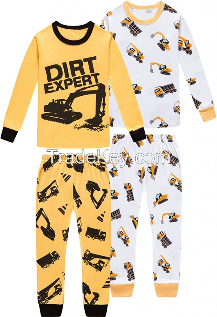 Boys Pajamas Toddler Sleepwear Clothes T Shirt Pants Set for Kids