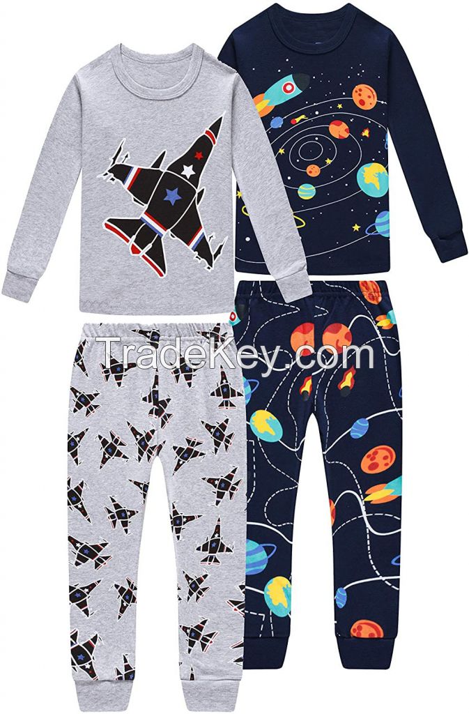 Boys Pajamas Toddler Sleepwear Clothes T Shirt Pants Set for Kids