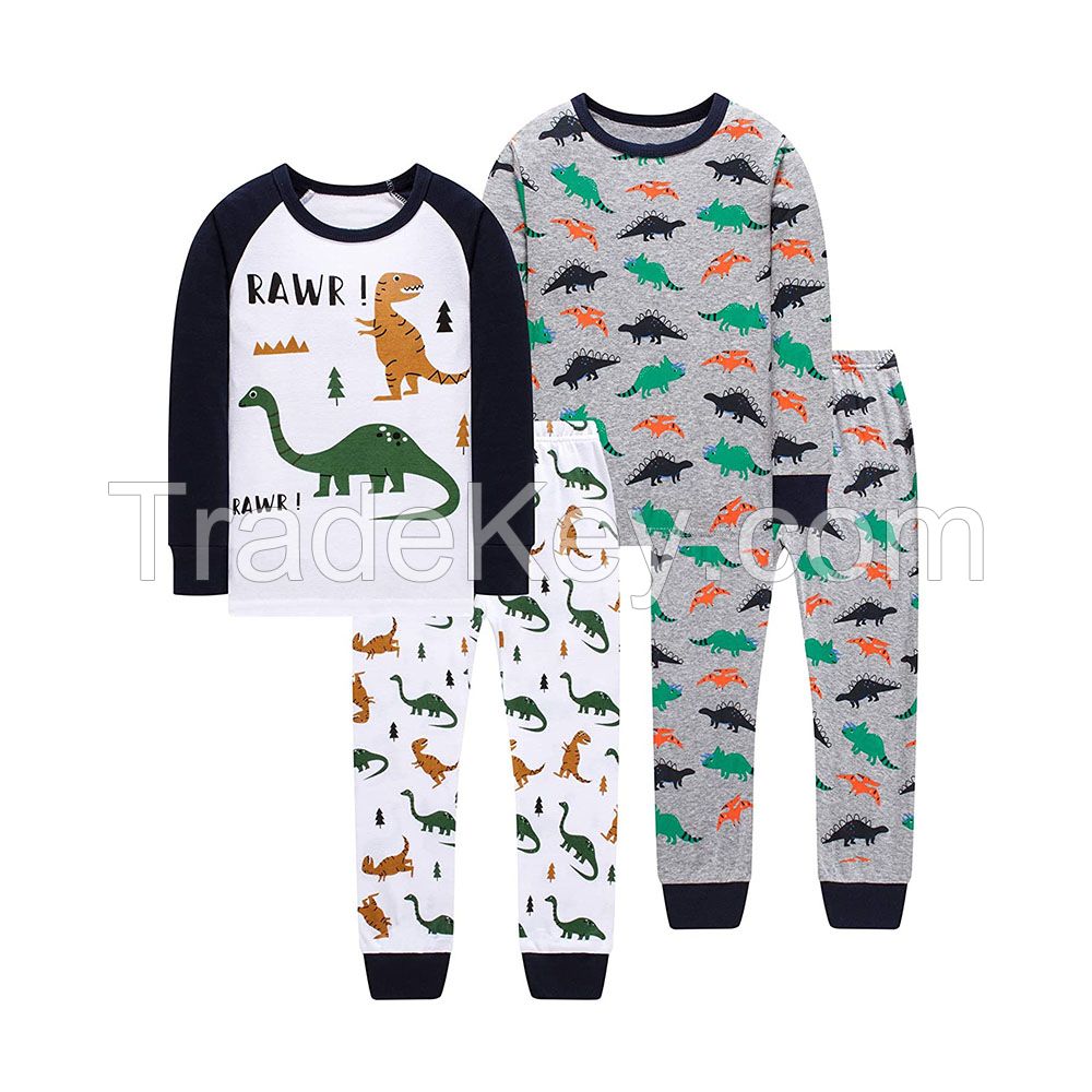 Boys Pajamas Toddler Sleepwear Clothes T Shirt Pants Set for Kids