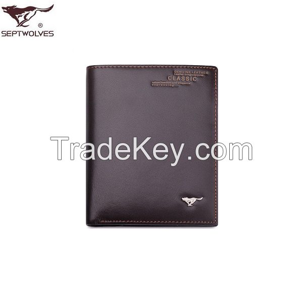 2015 hot sale genuine leather men wallet