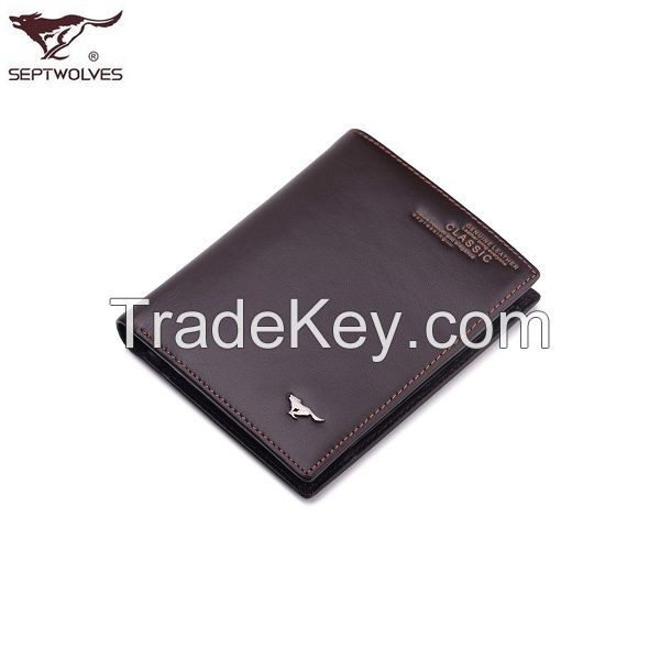 2015 hot sale genuine leather men wallet