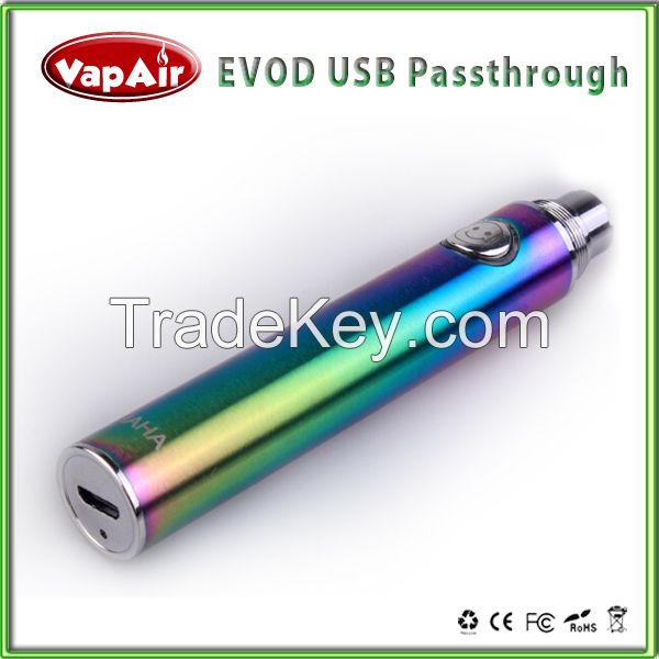 2015 VapAir e cigarette micro 5 pin ego passthrough battery accept paypal