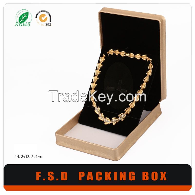 Luxury Golden Leather Gift Box For Jewellery