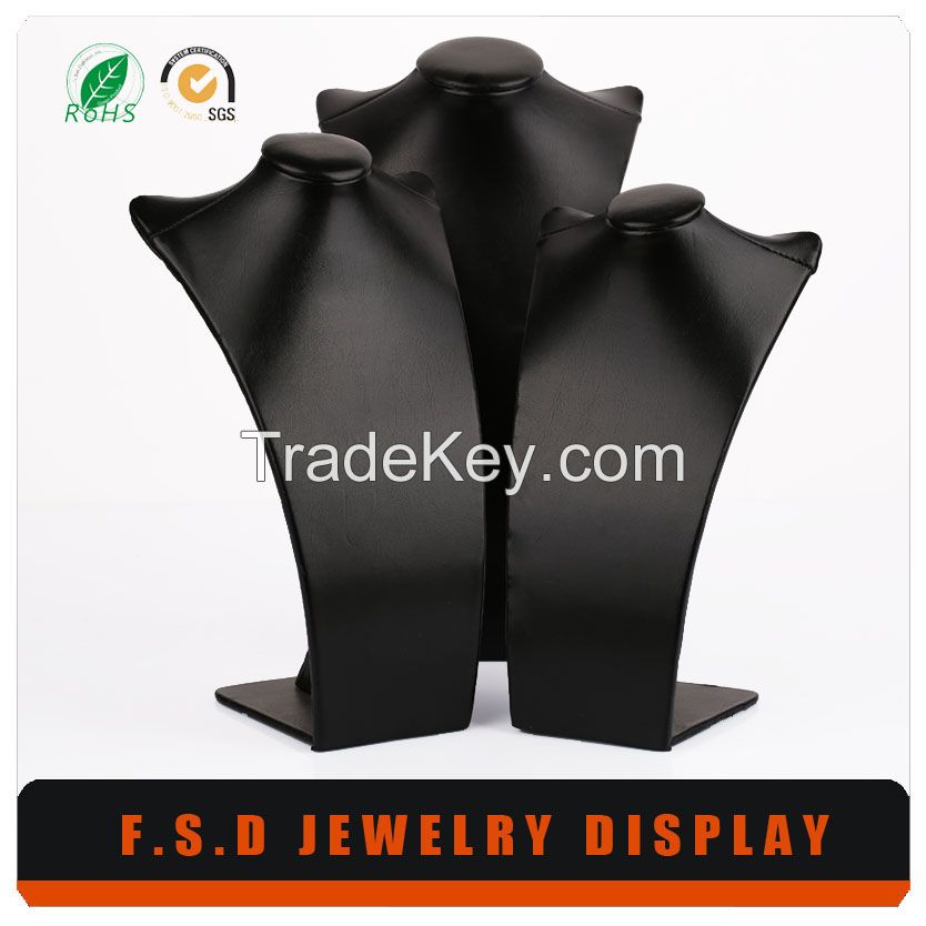 Wholesale Luxury Black Leather Body Jewelry Display Stand