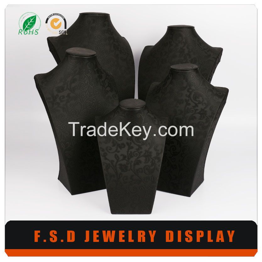 Wholesale Luxury Black Leather Body Jewelry Display Stand