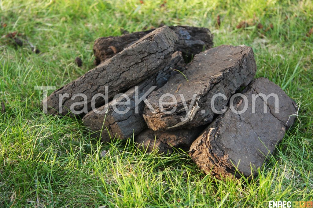 Peat briquettes