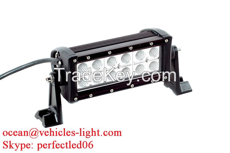 7.5'' Double row Cree 36W light bar with side bracket