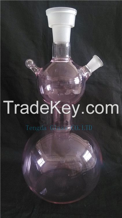 pink glass shisha of Arabic hookah with leather box