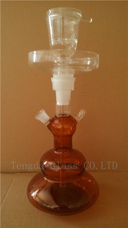 H-5173 glass nargile with leather package made by tengda