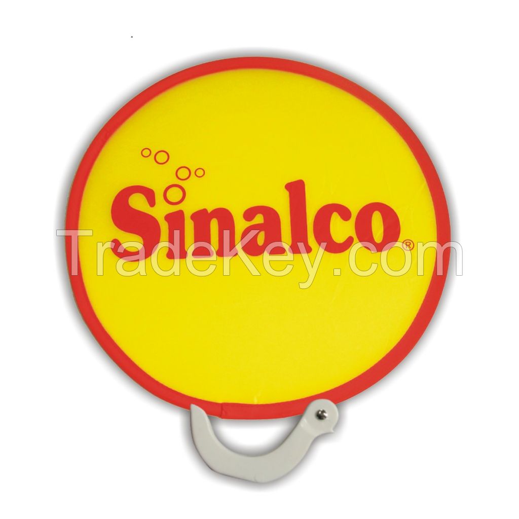 2015 Promotional Foldable Pocket Bulk nylon Frisbee custom Fan