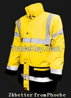 winter warm safety reflective jacket in en-471 standard for guarantee