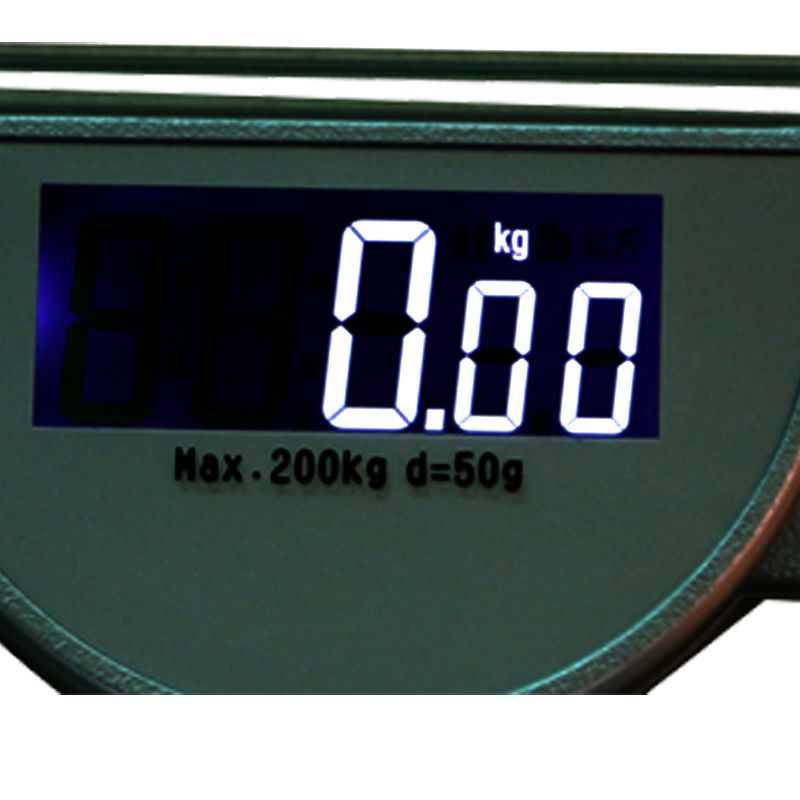 Clear Glass Platform 200kg Backlit Screen Digital Personal Scale  Hotel Scale