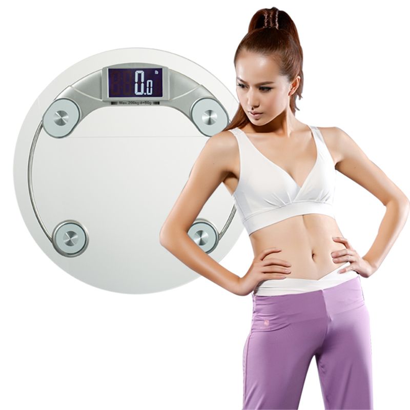 Large Glass Platform 200kg Backlit Screen Digital Personal Scale  Hotel Scale