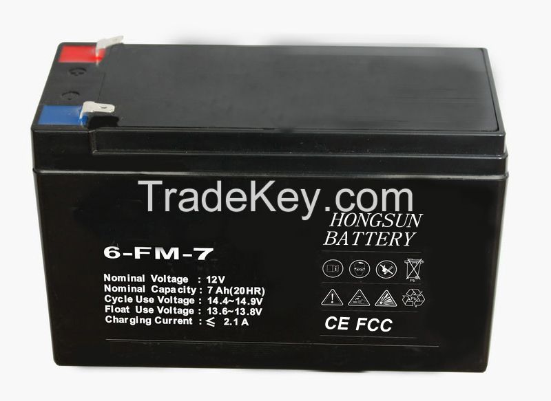 AGM / VRLA / SMF / SLA solar battery 12V 7ah rechargeable backup solar power system battery charger