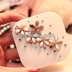 diy beautiful brilliant Flowers contact lenses box bling bling