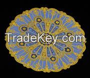 Wedding Table Decoration Round Pvc Woven Plastic Placemat With Lotus