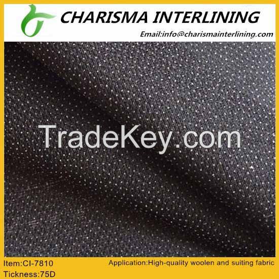 Double-dot coating elastic interlining 7810