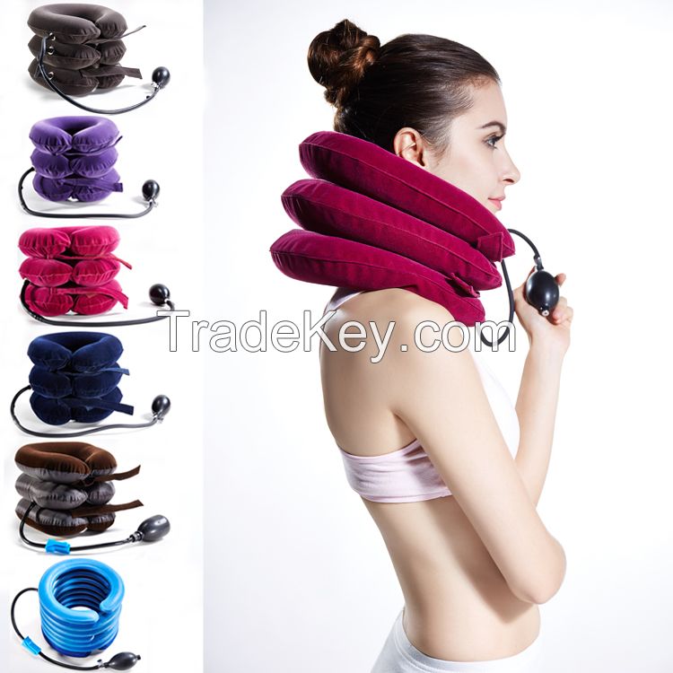 2016 new products neck support massage collar inflatable cervical traction