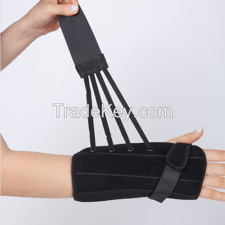 lace up wrist wraps aluminum bars padded wrist fracture splint wrist support brace