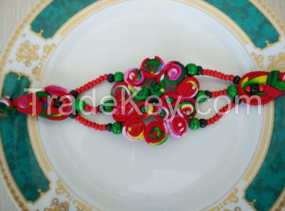 Handmade Folk style fabric Bracelet