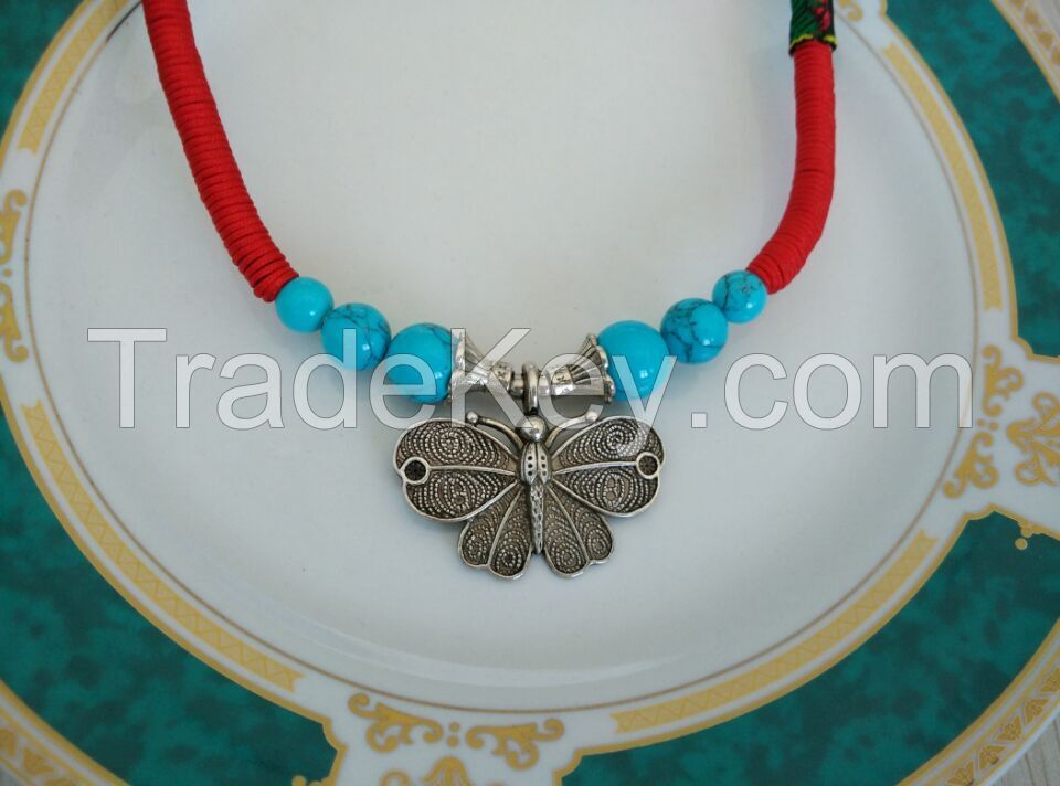 Necklace with Butterfly Pat