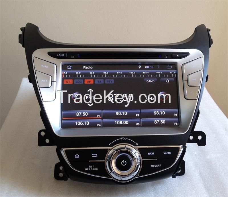 Android 4.44 Quad Core Hyundai Elantra 2014 Car DVD GPS Navigation