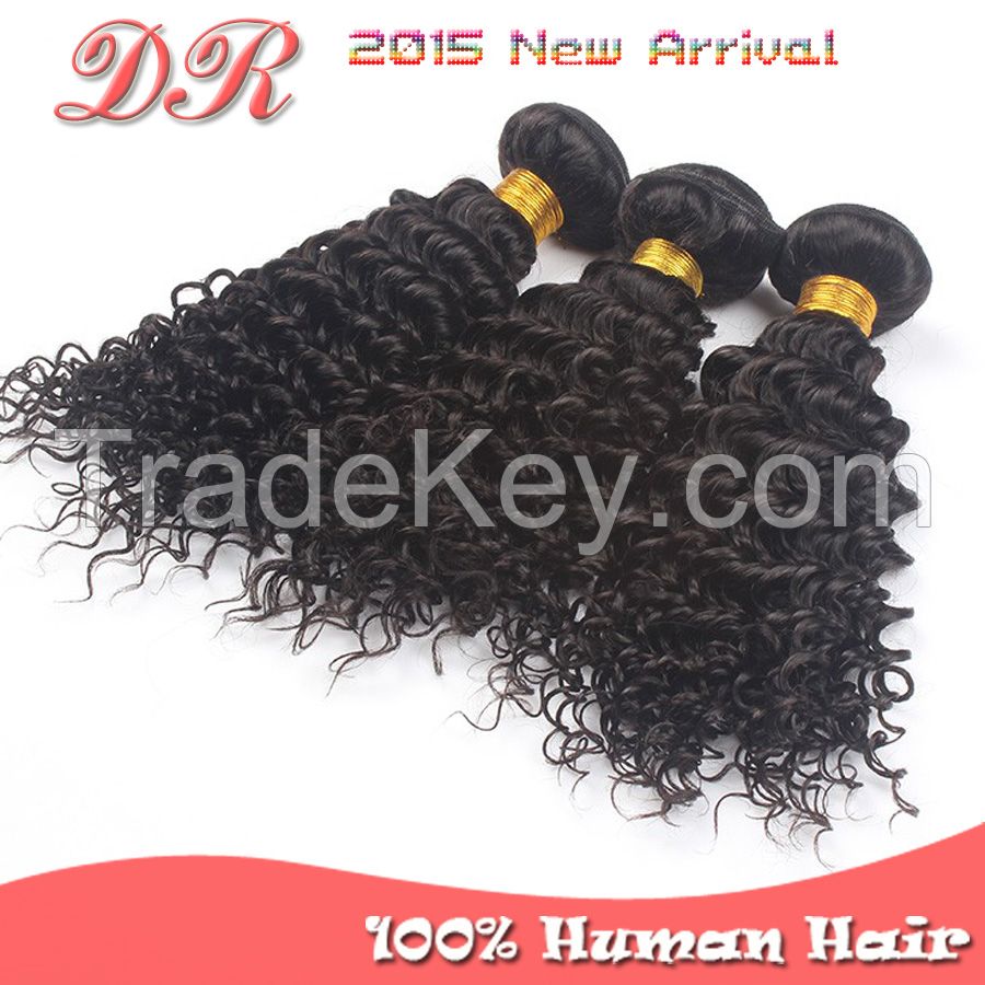 Brazilian Virgin Hair Extension,1pcLace Closure And 4pcHair Bundles Deep Wave Unprocessed Virgin Brazilian Hair Human Hair Weave