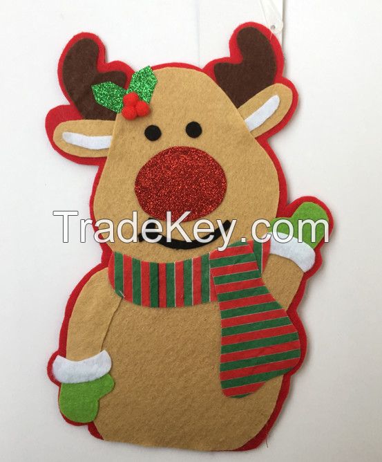 Reindeer Santa Xmas Decoration Christmas Door Hanger Hanging