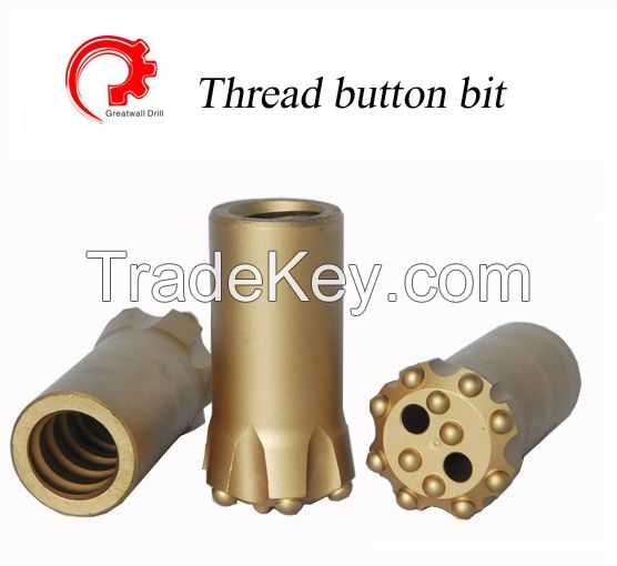 R32/R38/T38/T45/T51 Thread button bit