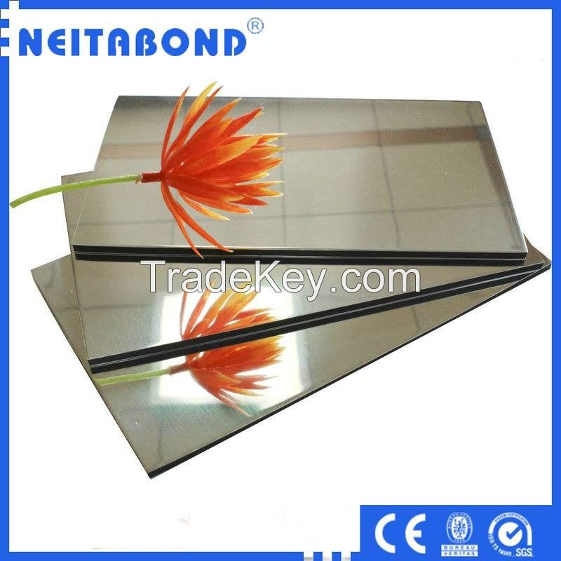 Mirror surface/PVDF coating exterior aluminum composite panel 