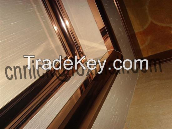 customized 304 grade stainless steel sheet with champange gold color for door frame