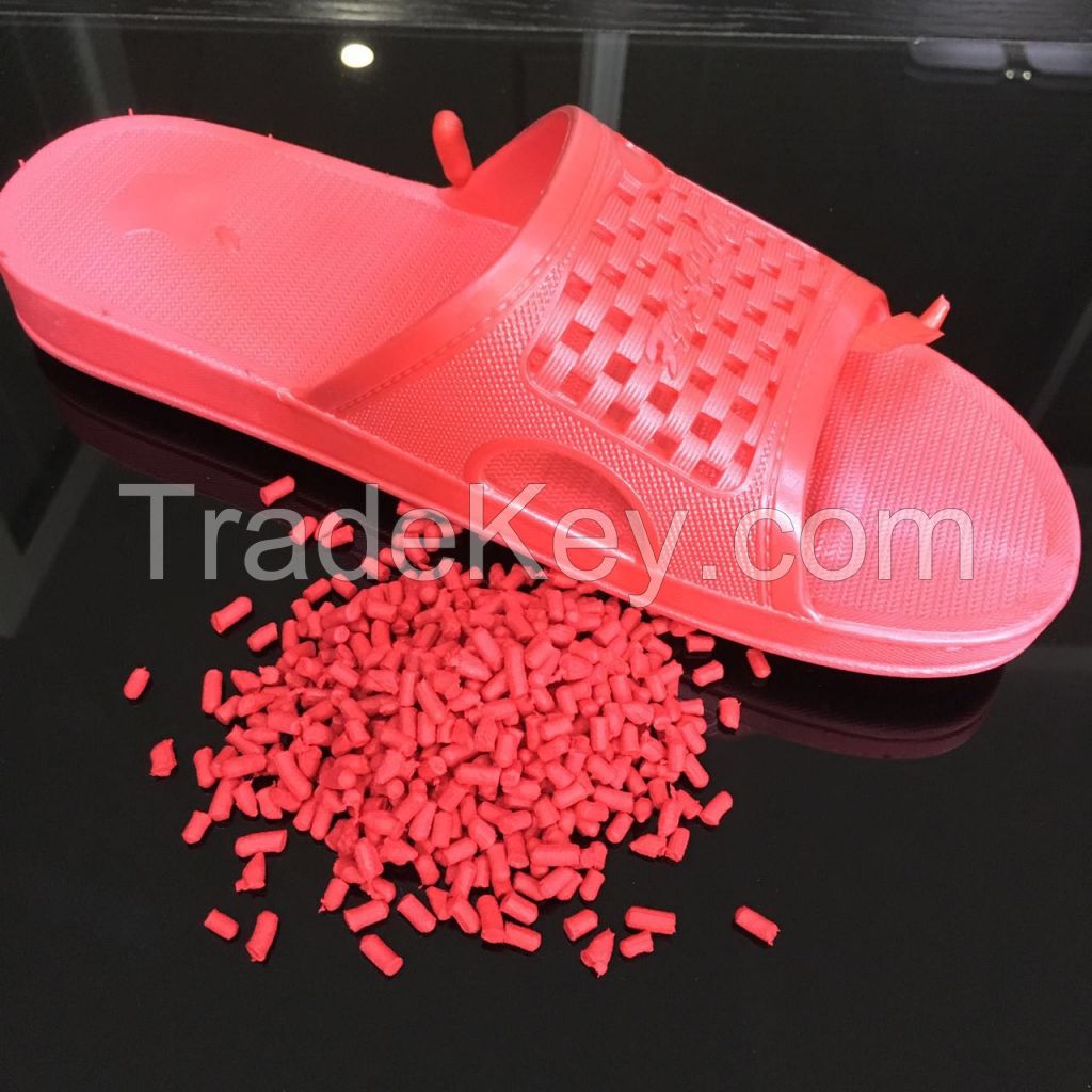 foamed pvc granules for air blowing shoes production