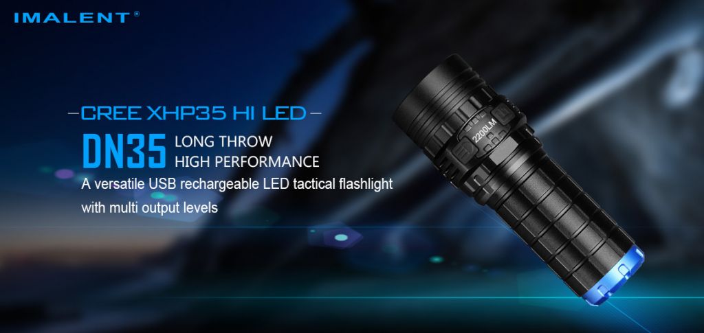 The IMALENT DN35 iA versatile USB rechargeable LED tactical flashlight