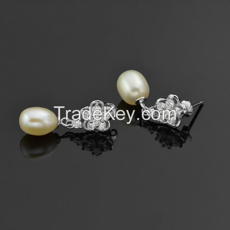 double pearl earrings,daily wear earrings !