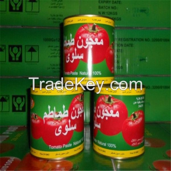 brix 28-30% canned tomato paste manufacturer from china