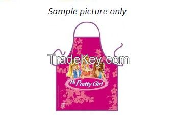 kids painting apron/kids plastic PVC apron/kids disposable aprons/kids craft apron