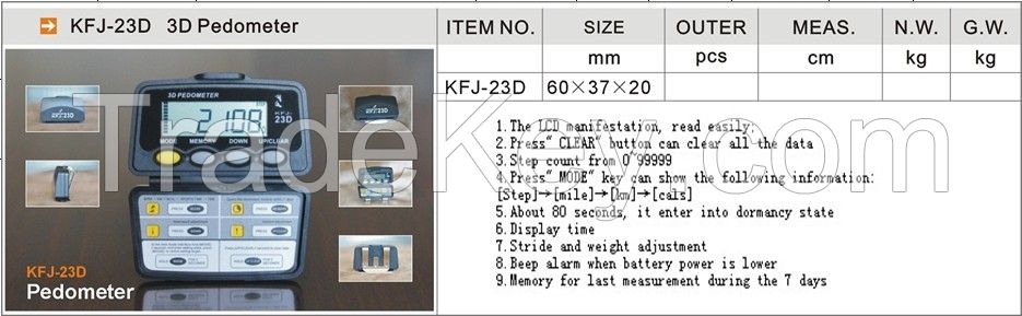 3D pedometer