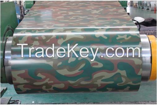 Camouflage grain pattern color pre-painted galvanised steel coils from China