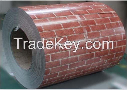 Brick grain pattern color pre-painted galvanised steel coils from China