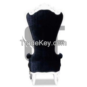 Absolom Roche Chair - White &amp; Black Velvet